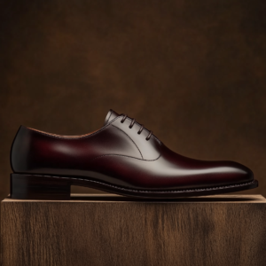 ANATOLIO ? Bespoke Custom Made & Fitted Semi Wholecut Oxford Shoes ? BURGUNDY CALFSKIN