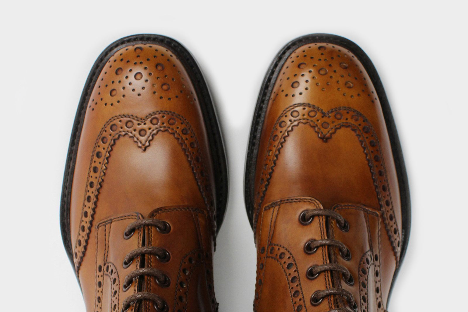 BONO ? Bespoke Custom Made & Fitted Wingtip Brogue Boots ? HAND-PAINTED TAN CALFSKIN - Image 7
