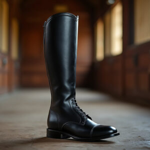 AURELIO ? Bespoke Custom Made & Fitted Equestrian Horse Riding Boots ? BLACK CALFSKIN