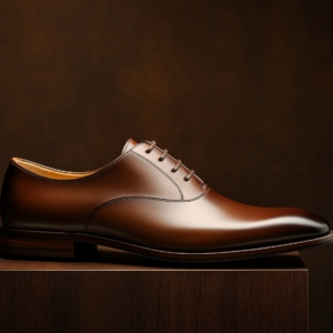 DARIO ? Bespoke Custom Made & Fitted Semi Wholecut Oxford Shoes ? BROWN CALFSKIN