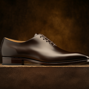 DAVIDE ? Bespoke Custom Made & Fitted Wholecut Oxford Dress Shoes ? DARK BROWN CALFSKIN