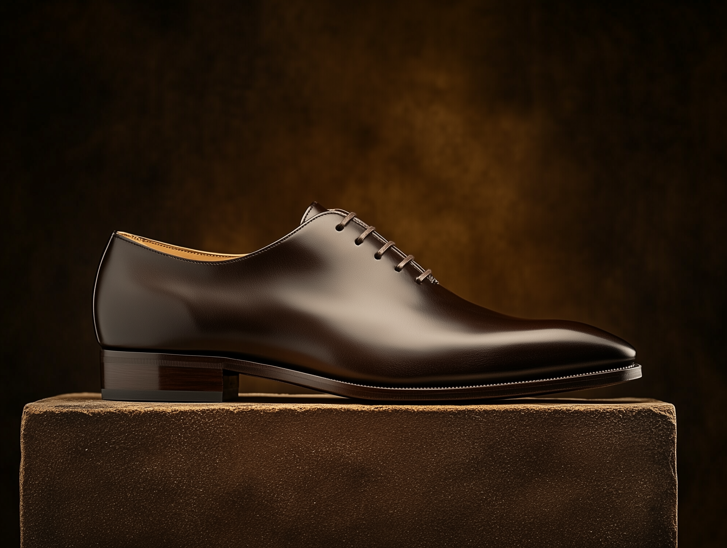 DAVIDE ? Bespoke Custom Made & Fitted Wholecut Oxford Dress Shoes ? DARK BROWN CALFSKIN