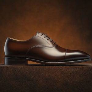 EDOARDO ? Bespoke Custom Made & Fitted Captoe Oxford Shoes ? DARK BROWN CALFSKIN