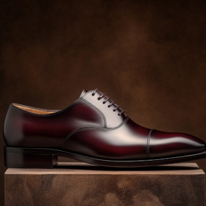 GUALTIERO ? Bespoke Custom Made & Fitted Captoe Oxford Shoes ? BURGUNDY CALFSKIN