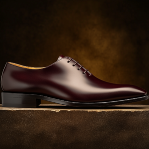 LAZARO ? Bespoke Custom Made & Fitted Wholecut Oxford Dress Shoes ? BURGUNDY CALFSKIN