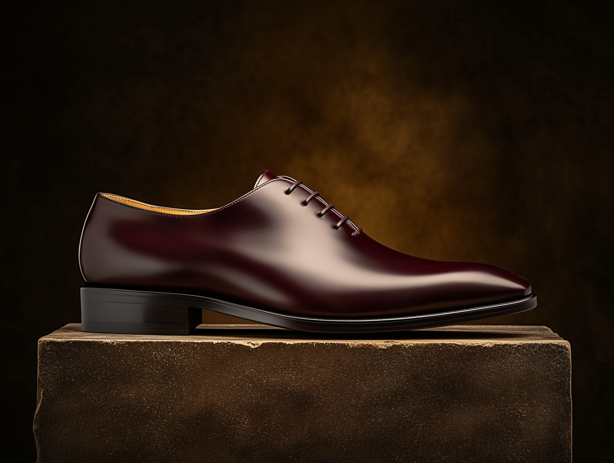 LAZARO ? Bespoke Custom Made & Fitted Wholecut Oxford Dress Shoes ? BURGUNDY CALFSKIN