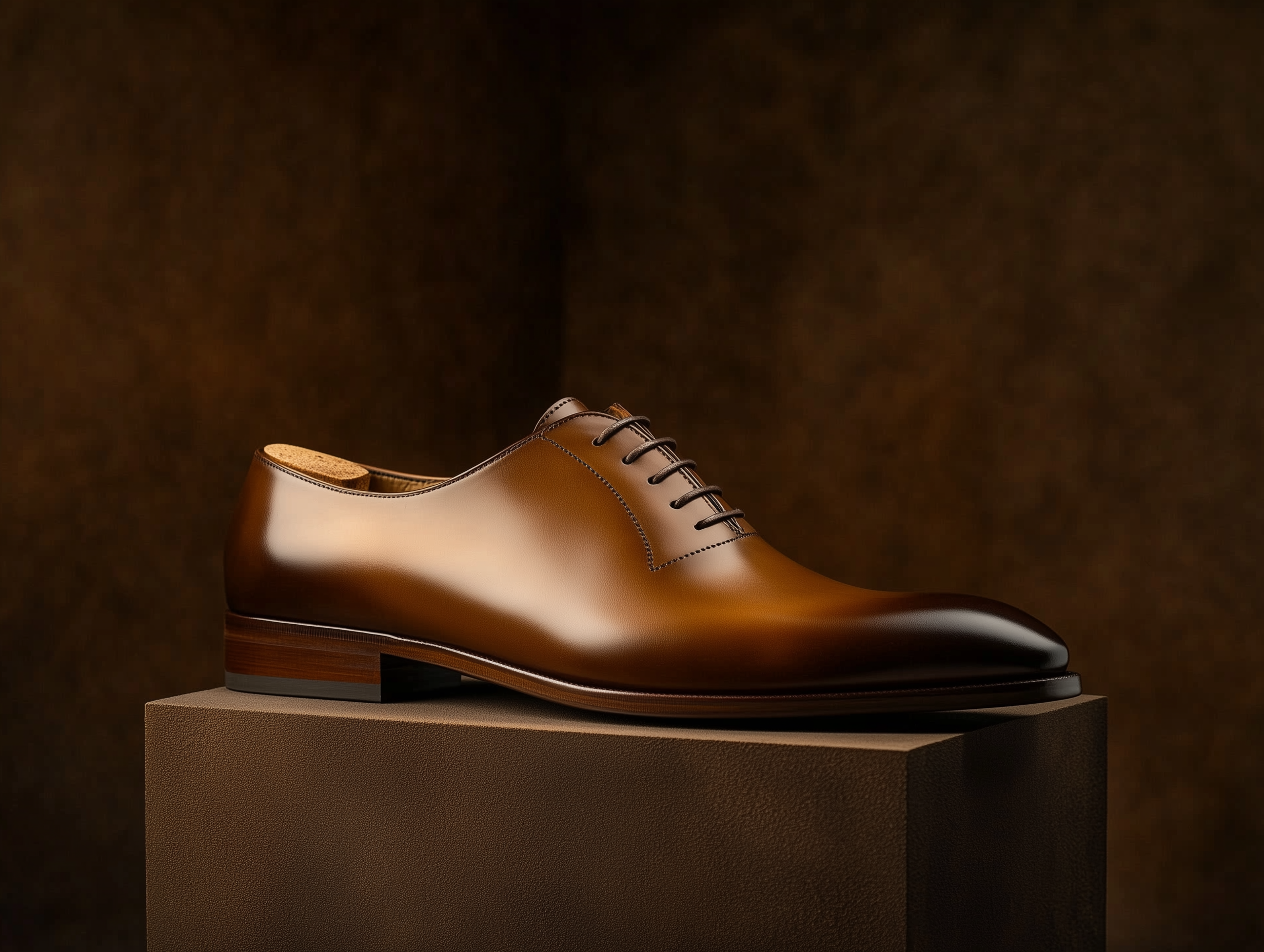 LEANDRO ? Bespoke Custom Made & Fitted Wholecut Oxford Shoes ? BROWN CALFSKIN