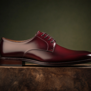 MANUELE ? Bespoke Custom Made & Fitted Plain-Toe Derby Shoes ? BURGUNDY CALFSKIN