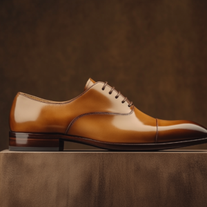 PIO ? Bespoke Custom Made & Fitted Captoe Oxford Shoes ? TAN CALFSKIN