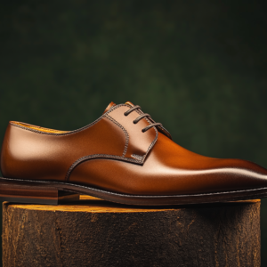 RENATO ? Bespoke Custom Made & Fitted Plain-Toe Derby Shoes ? BROWN CALFSKIN
