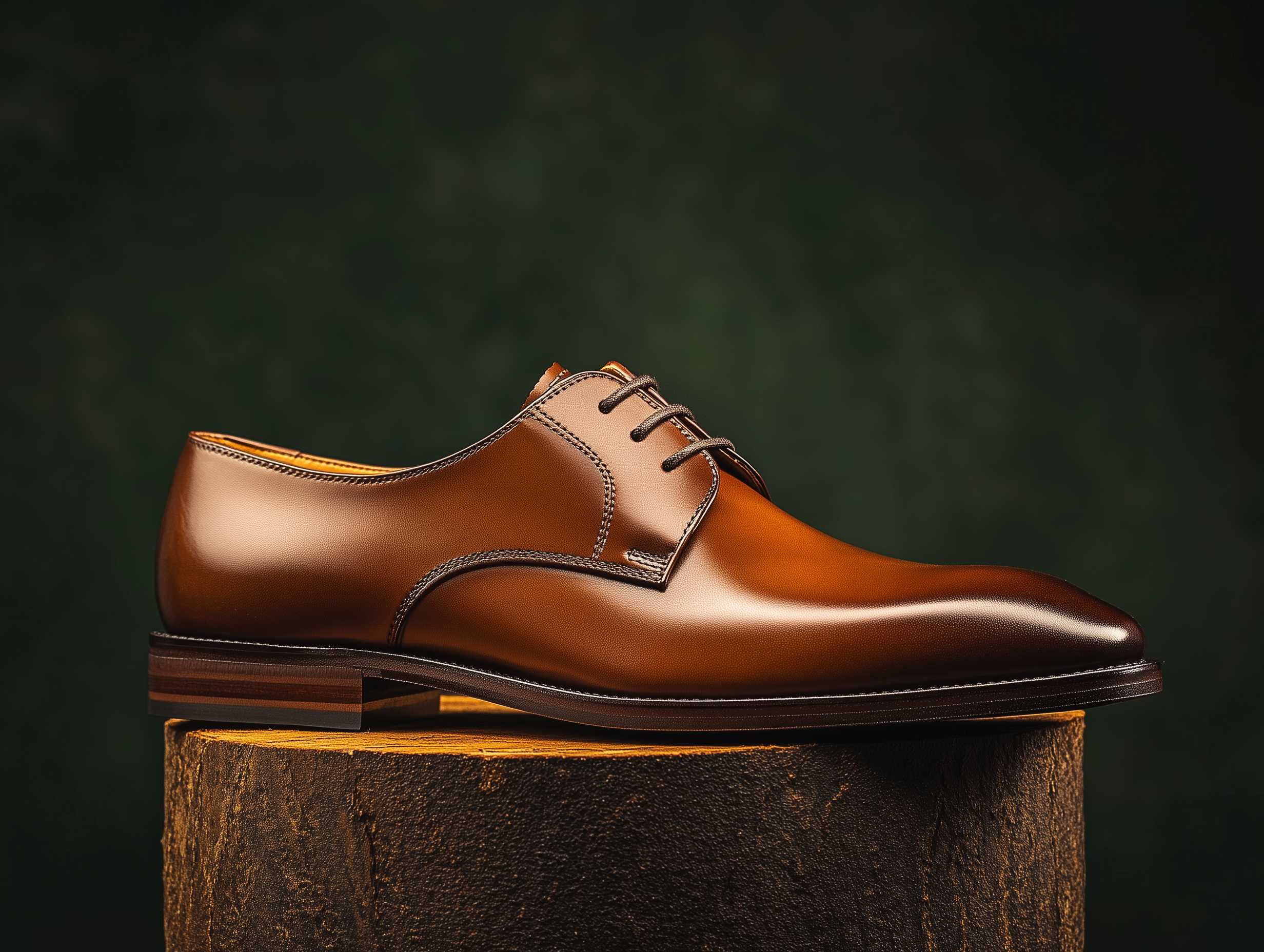 RENATO ? Bespoke Custom Made & Fitted Plain-Toe Derby Shoes ? BROWN CALFSKIN