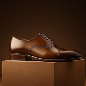 SERGIO ? Bespoke Custom Made & Fitted Captoe Oxford Shoes ? BROWN CALFSKIN