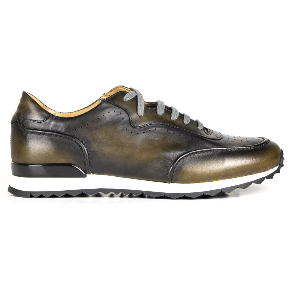 SIFFREDO ? Bespoke Custom Made & Fitted Bespoke Sneakers ? HAND-PAINTED ORTICA CALFSKIN